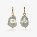CLOUD BAROQUE PEARL HOOP EARRINGS