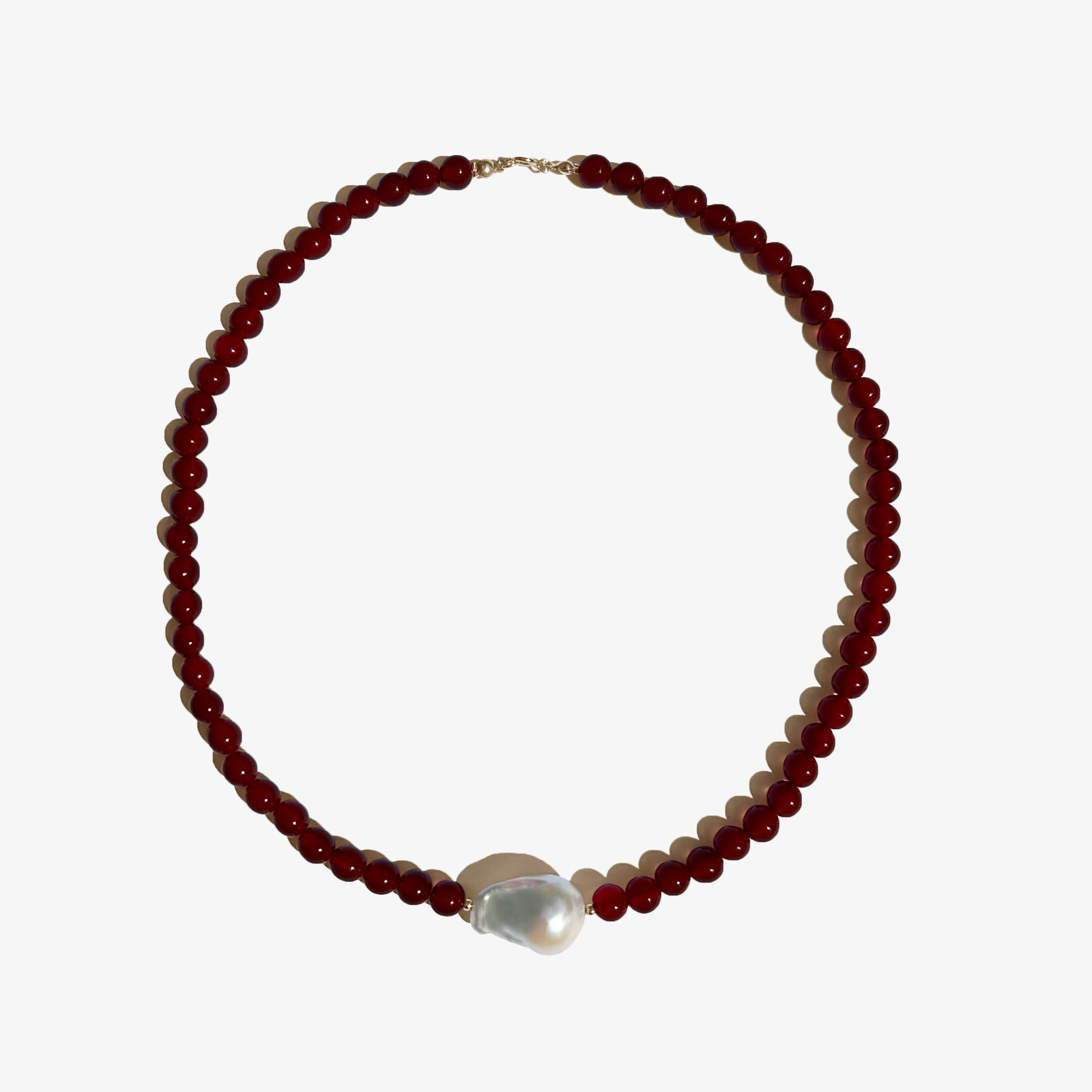 COASTAL CRIMSON PEARL NECKLACE