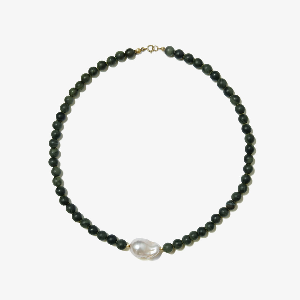 COASTAL JADE PEARL NECKLACE