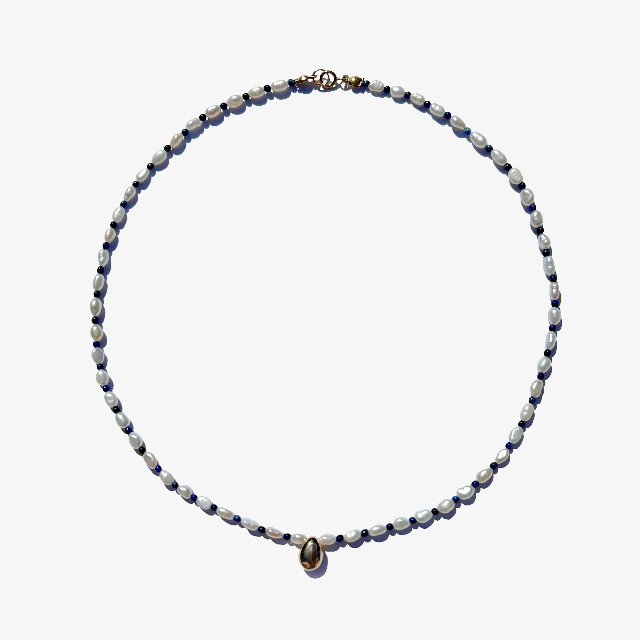 INDIGO PEARL TEARDROP NECKLACE