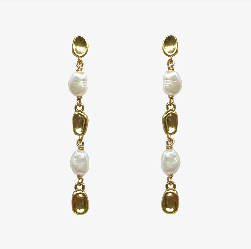 MOLTEN PEARL DROP EARRINGS