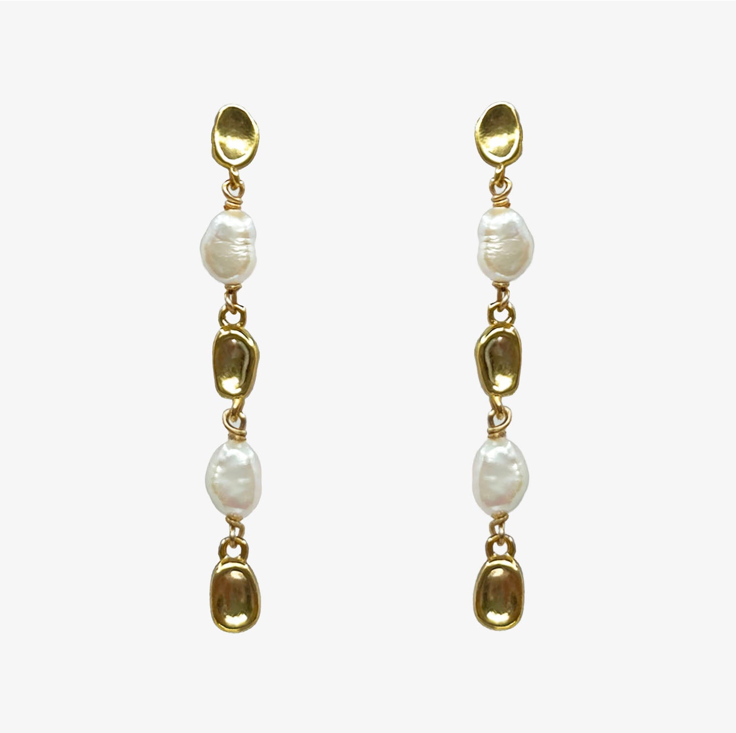MOLTEN PEARL DROP EARRINGS
