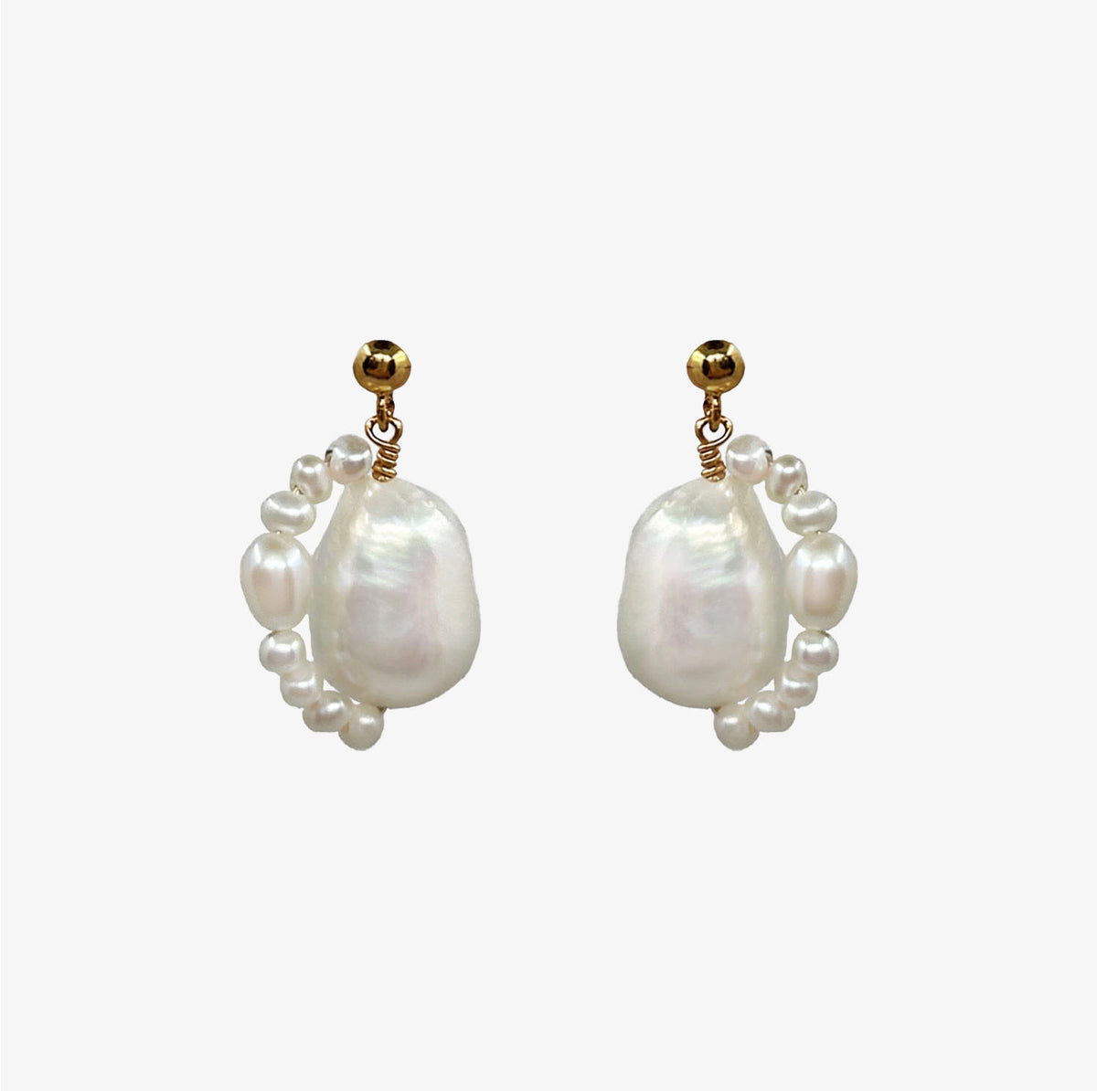 Orbit Pearl Drop Earrings