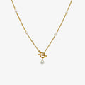 TOKEN T-BAR PEARL NECKLACE
